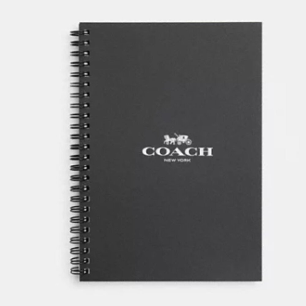 Coach Gold/Walnut/Black Notebook In Signature Canvas - Picture 5 of 5